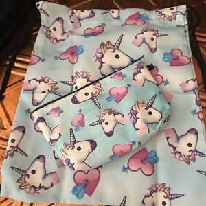 NEW Drawstring Bag with pouch.